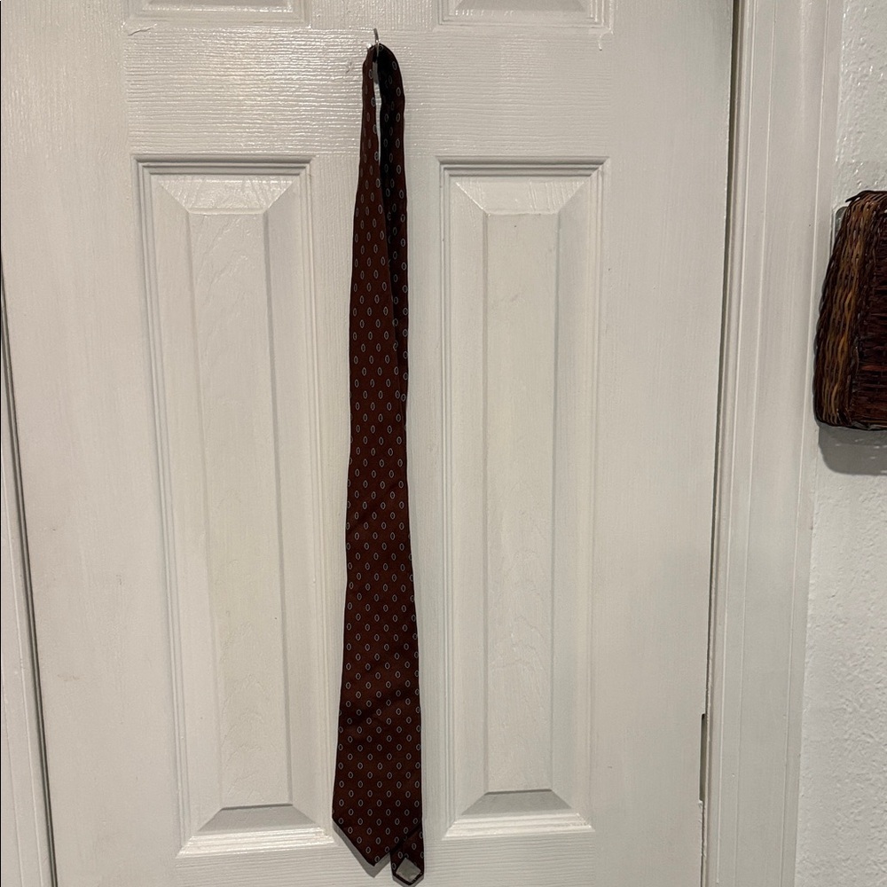 Dior Elegant Brown Patterned Tie